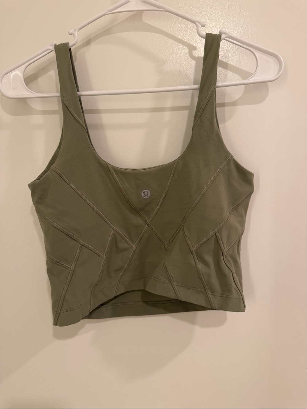 Lululemon Olive Green Sports Bra Tank Size 6 - Picture 2 of 3